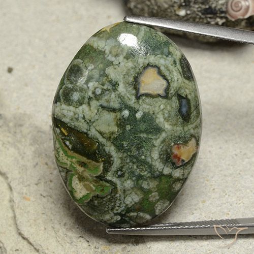 24.10ct Natural Multicolor Jaspe, Ovalada, Opaco