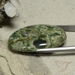 Jaspe Multicolor natural de 29.11 ct, Ovalada, Opaco