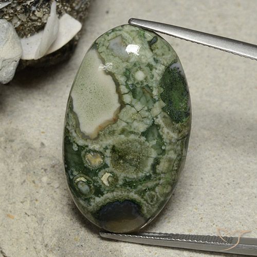 25.95ct Natural Multicolor Jaspe, Ovalada, Opaco