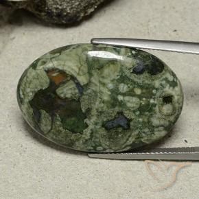 Jaspe Multicolor natural de 26.08 ct, Ovalada, Opaco