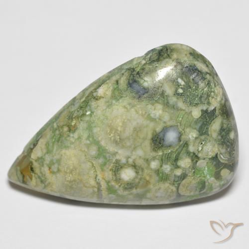 Jaspe Multicolor natural de 15.75 ct, En forma de pera, Opaco