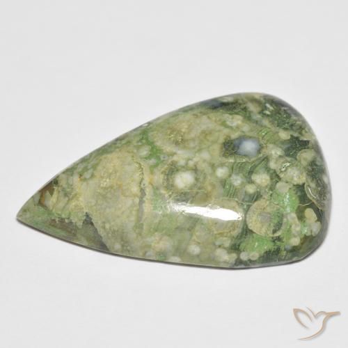Jaspe Multicolor natural de 15.75 ct, En forma de pera, Opaco