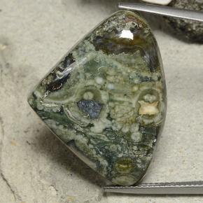 Jaspe multicolor natural de 24,33 ct, en forma de pera, opaco
