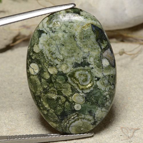 25.67ct Natural Multicolor Jaspe, Ovalada, Opaco