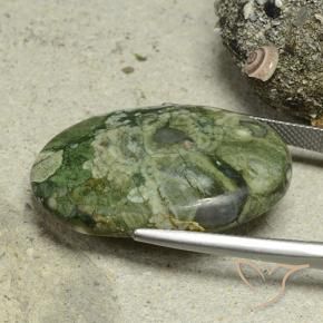 Jaspe Multicolor natural de 30.68 ct, Ovalada, Opaco