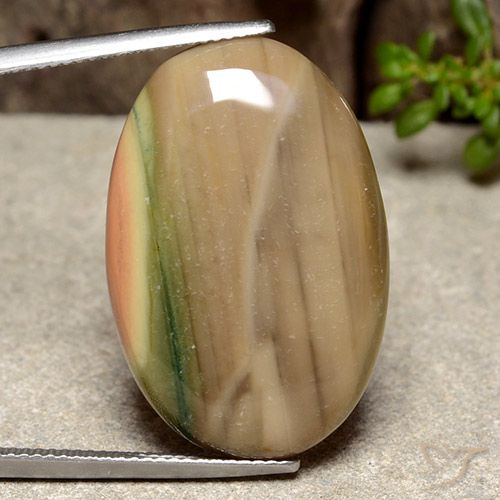 25.96ct Natural Multicolor Jaspe, Ovalada, Opaco