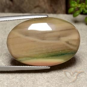 Jaspe Multicolor natural de 25.96 ct, Ovalada, Opaco