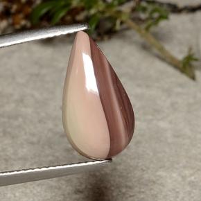 Jaspe multicolor natural de 2,81 ct, en forma de pera, opaco