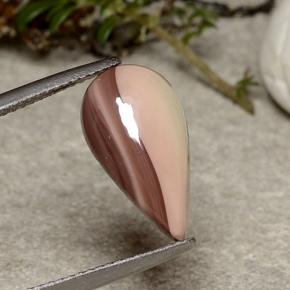 Jaspe multicolor natural de 2,81 ct, en forma de pera, opaco
