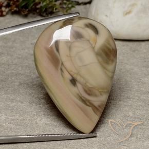 Jaspe Multicolor natural de 32.33 ct, En forma de pera, Opaco