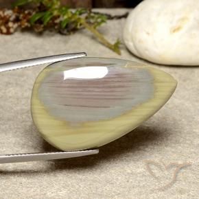 Jaspe Multicolor natural de 29.73 ct, En forma de pera, Opaco