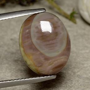 Jaspe Multicolor natural de 5.51 ct, Corte Óvalo, Opaco