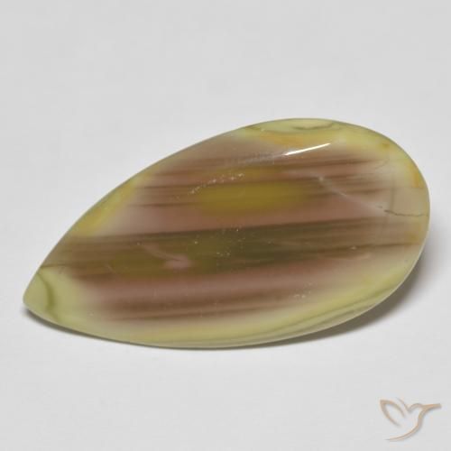 18.10ct Natural Multicolor Jaspe, En forma de pera, Opaco