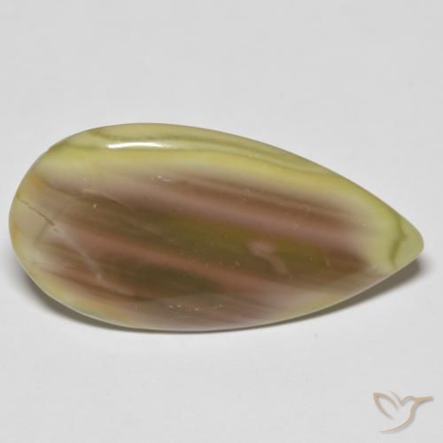 Jaspe Multicolor natural de 18.10 ct, En forma de pera, Opaco
