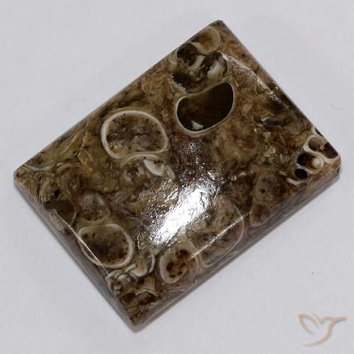 Jaspe Multicolor natural de 18.34 ct, Corte Baguette, Opaco