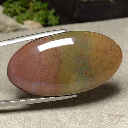 Jaspe Multicolor natural de 46.10 ct, Ovalada, Opaco