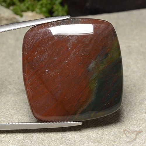32.72ct Natural Multicolor Jaspe, Forma Cojín, Opaco