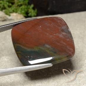 Jaspe Multicolor natural de 32.72 ct, Forma Cojín, Opaco