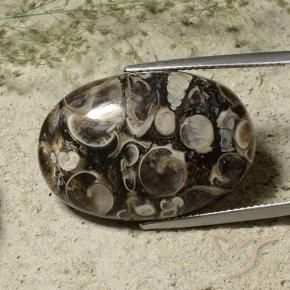 Jaspe Multicolor natural de 29.80 ct, Ovalada, Opaco