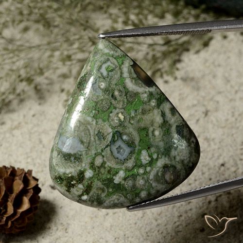 27.09ct Natural Multicolor Jaspe, En forma de pera, Opaco