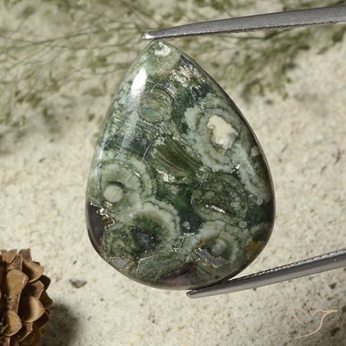 19.92ct Natural Multicolor Jaspe, En forma de pera, Opaco, Photo A