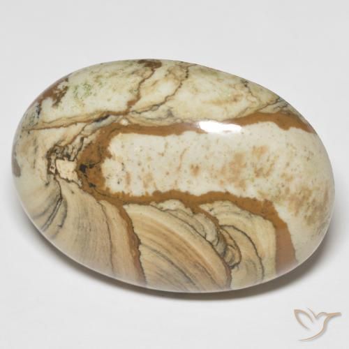Jaspe Multicolor natural de 51.06 ct, Ovalada, Opaco
