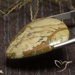 Jaspe Multicolor natural de 39.45 ct, En forma de pera, Opaco
