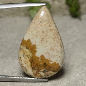Jaspe Multicolor natural de 10.92 ct, En forma de pera, Opaco