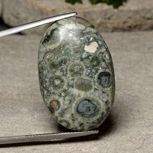28.65ct Natural Multicolor Jaspe, Ovalada, Opaco