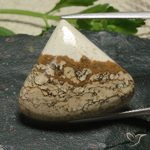 33.81ct Natural Multicolor Jaspe, En forma de pera, Opaco