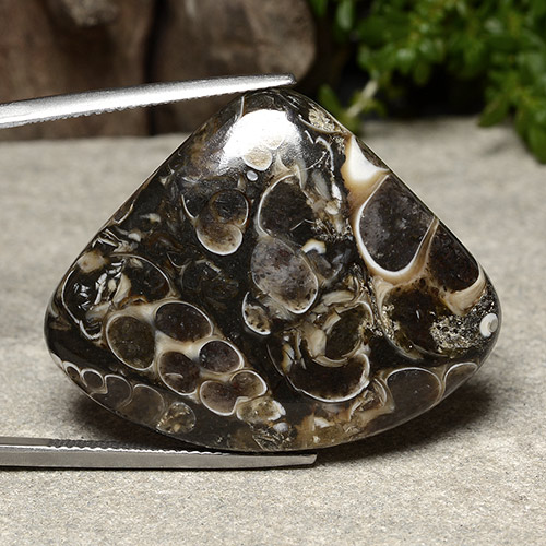 Jaspe multicolor natural de 36,58 ct, en forma de pera, opaco