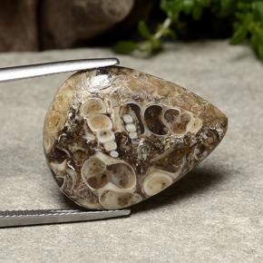 Jaspe multicolor natural de 14,09 ct, en forma de pera, opaco