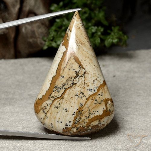 74.08ct Natural Multicolor Jaspe, En forma de pera, Opaco
