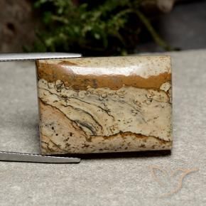 Jaspe Multicolor natural de 42.42 ct, Corte Baguette, Opaco