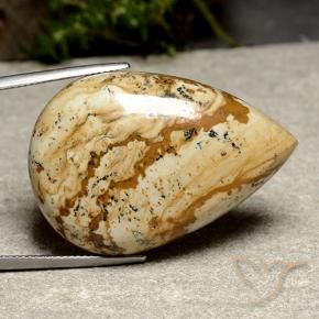 Jaspe Multicolor natural de 53.23 ct, En forma de pera, Opaco