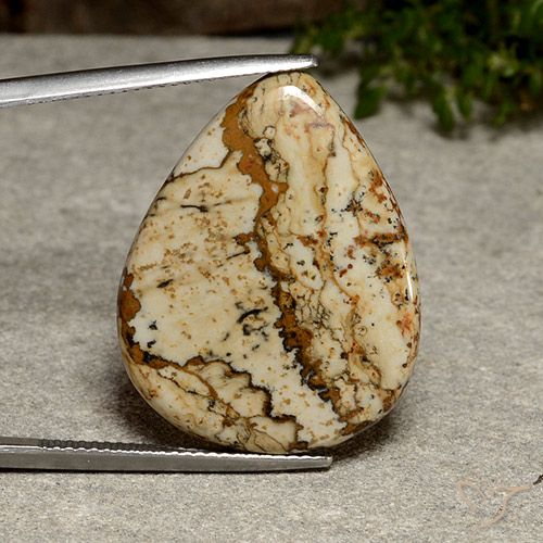20.08ct Natural Multicolor Jaspe, En forma de pera, Opaco