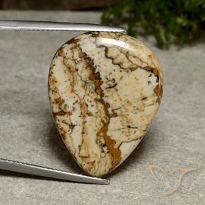 Jaspe Multicolor natural de 20.08 ct, En forma de pera, Opaco