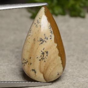Jaspe multicolor natural de 7,70 ct, en forma de pera, opaco