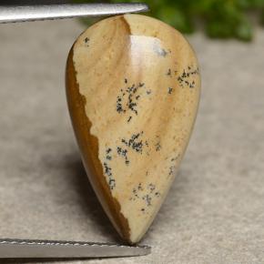 Jaspe multicolor natural de 7,70 ct, en forma de pera, opaco