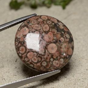 Jaspe multicolor natural de 16,37 ct, corte redondo, opaco