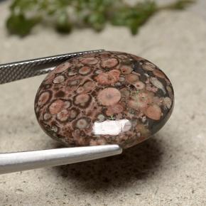 Jaspe multicolor natural de 16,37 ct, corte redondo, opaco