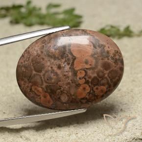 Jaspe Multicolor natural de 19.34 ct, Ovalada, Opaco