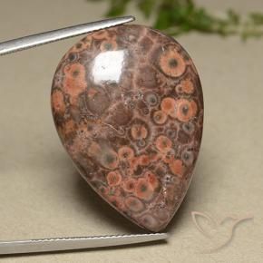 Jaspe Multicolor natural de 27.32 ct, En forma de pera, Opaco
