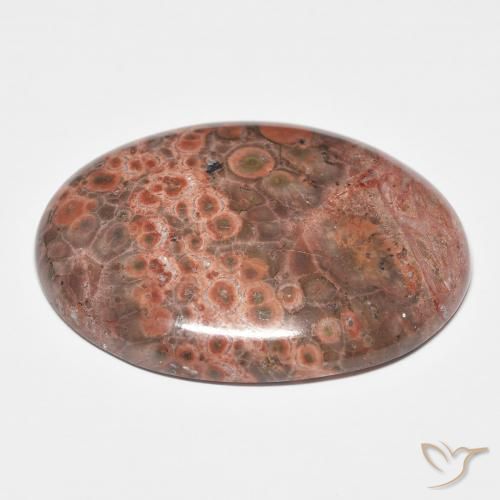Jaspe Multicolor natural de 25.58 ct, Ovalada, Opaco