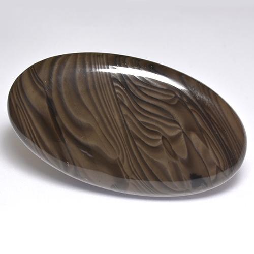 Jaspe Marrón natural de 51.37 ct, Corte Óvalo, Opaco