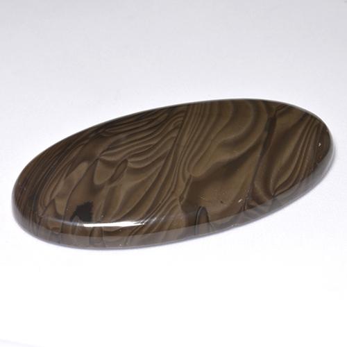 Jaspe Marrón natural de 51.37 ct, Corte Óvalo, Opaco