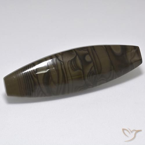 Jaspe Marrón negruzco natural de 21.93 ct, Elegante, Opaco
