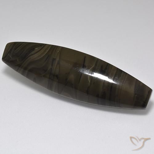 22.30ct Natural Marrón oscuro Jaspe, Elegante, Opaco