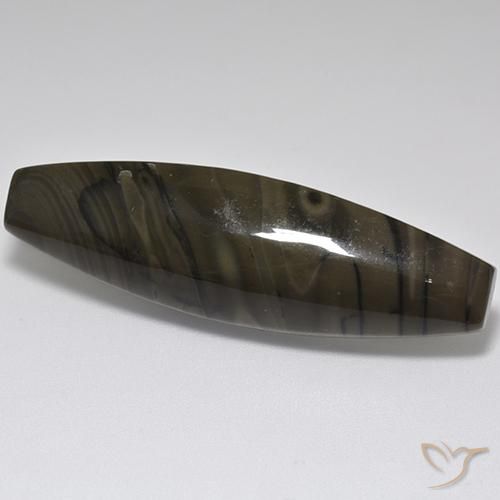 25.05ct Natural Marrón chocolate oscuro Jaspe, Elegante, Opaco