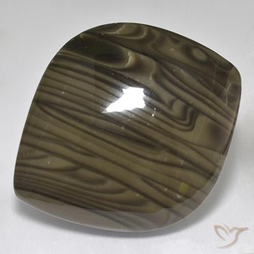 32.00ct Natural Marrón chocolate oscuro Jaspe, Elegante, Opaco